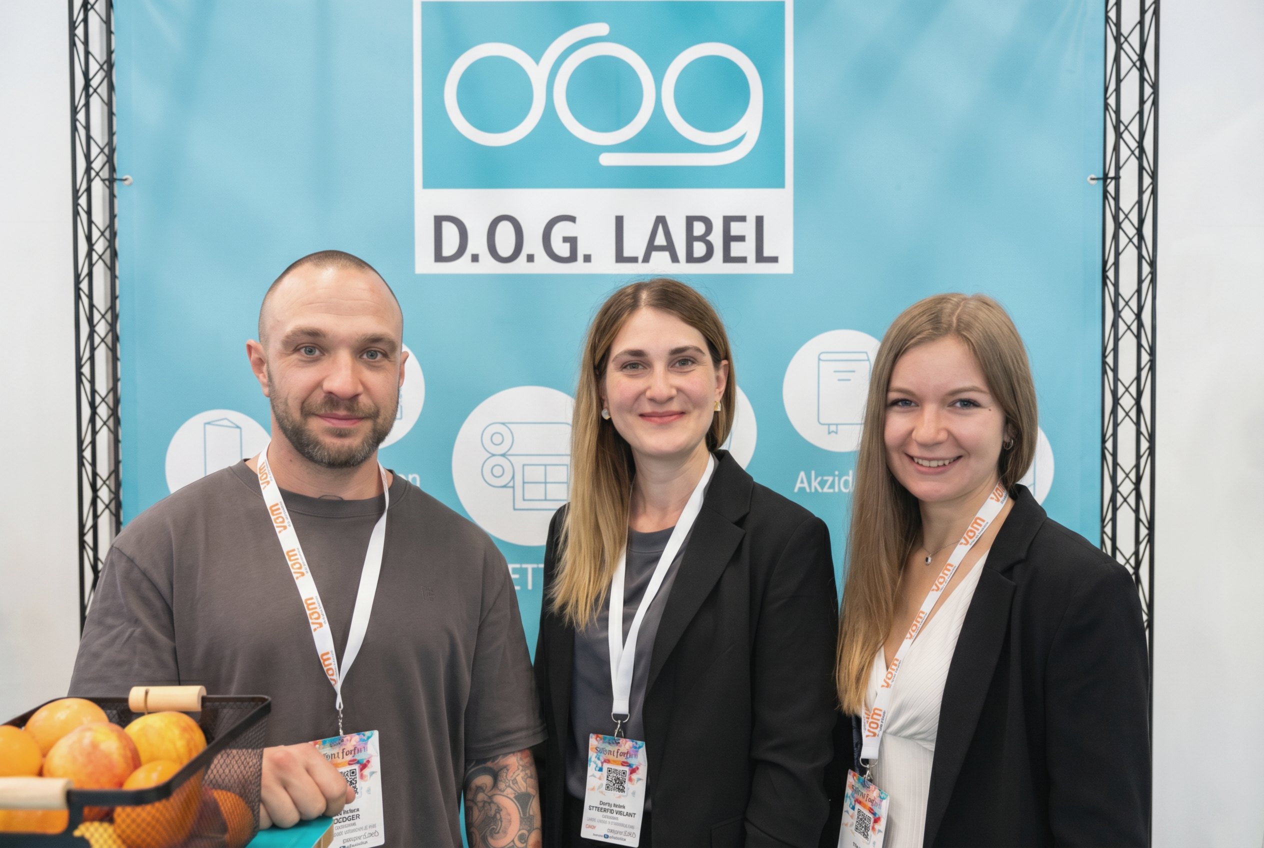 The D.O.G. Label team at the trade fair stand in Vienna